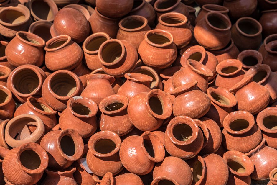 Keramische tegel met warme terracotta texturen. Keramische tegel met warme terracotta texturen.